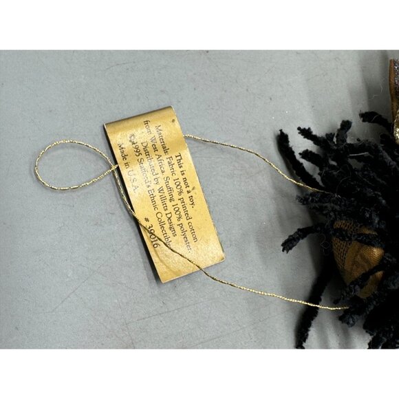 Handcrafted Ethnic Collection Doll With Gold & Brown Outfit Christmas ornament - Picture 7 of 8